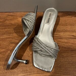 Steve Madden Solange Slide Sandal — Silver